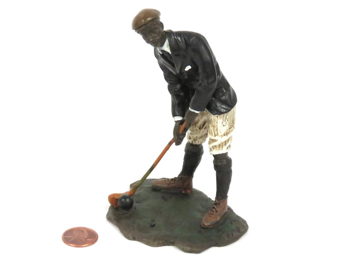 COLD PAINTED VIENNA BRONZE, GOLFER, SIGNED. HEIGHT 4 (1 of 4)