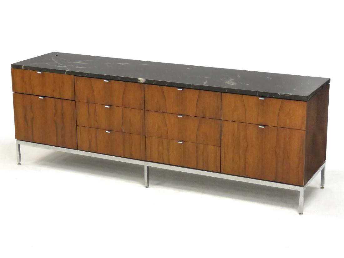 ROSEWOOD AND CUSTOM ORDER BLACK MARBLE CREDENZA, KNOLL (1 of 6)