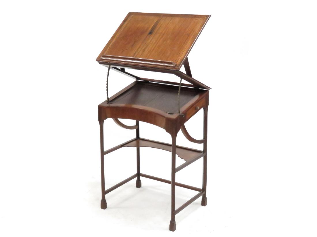 REGENCY CARVED MAHOGANY ARCHITECTS ADJUSTABLE DRAFTING (1 of 9)