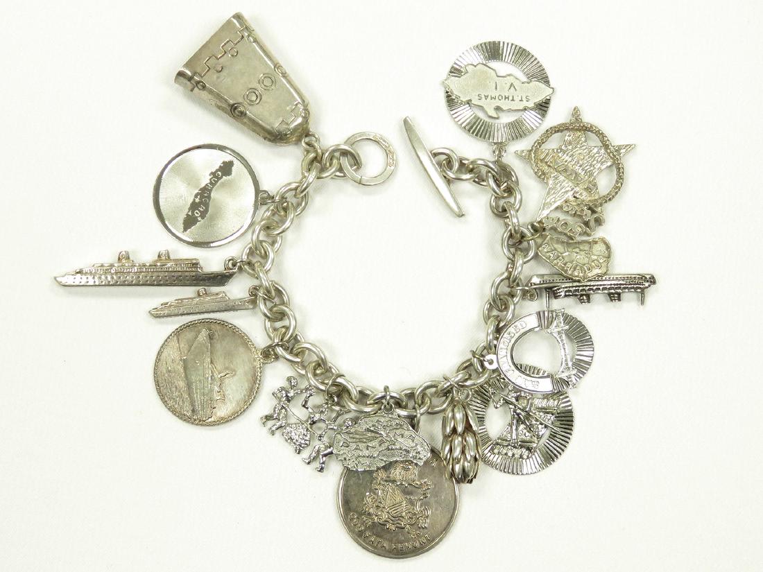 DANISH STERLING CHARM BRACELET, SIGNED BRDRBJ (BRODRENE (1 of 1)