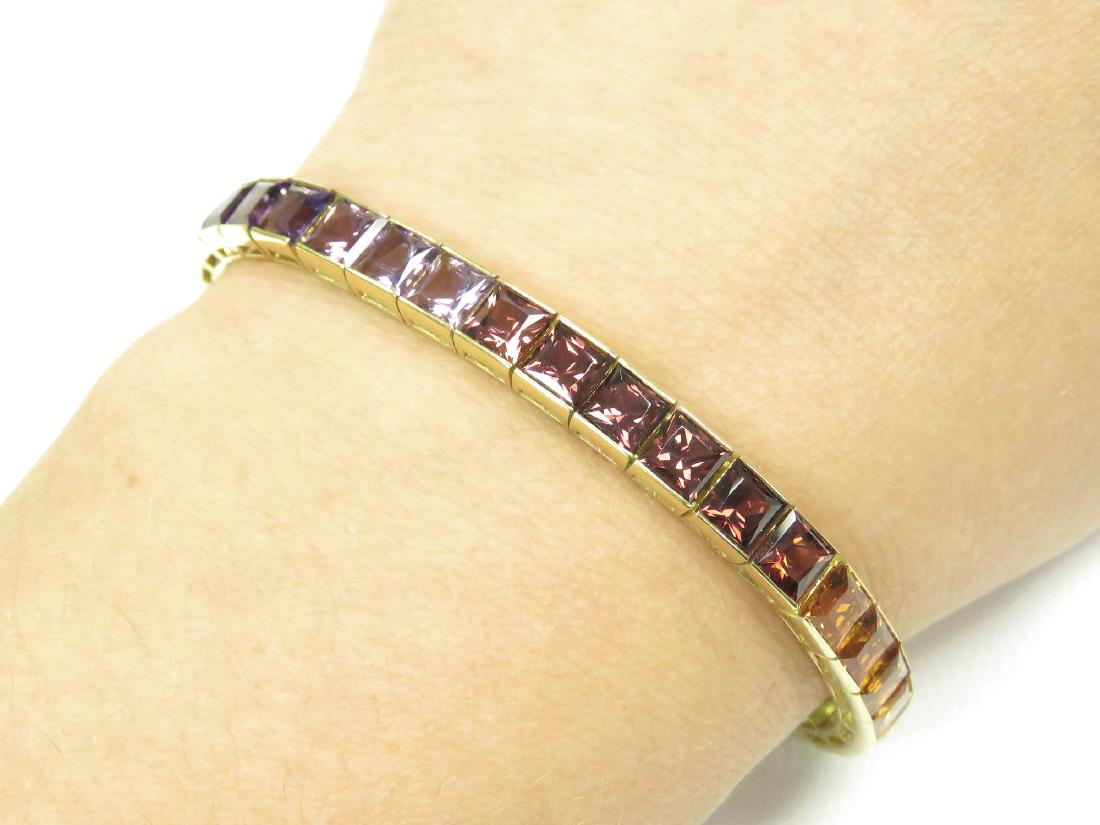 750 (18K) YELLOW GOLD RAINBOW SEMI-PRECIOUS STONE (1 of 3)