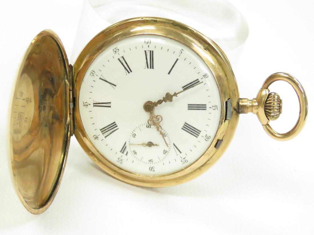 CONTINENTAL 14K 15-JEWEL HUNTER CASE LEVER SET POCKET (1 of 5)