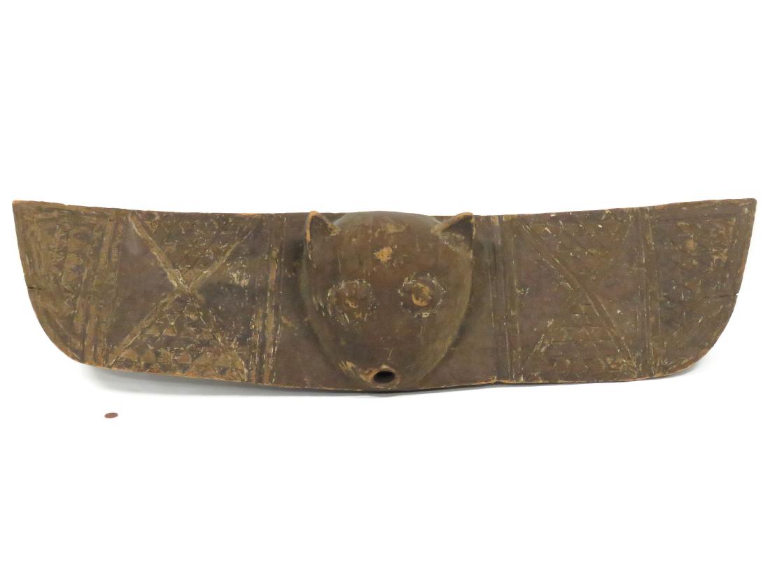 BOBO, UPPER VOLTA, CARVED AND PAINTED PLANK MASK. WIDTH (1 of 4)