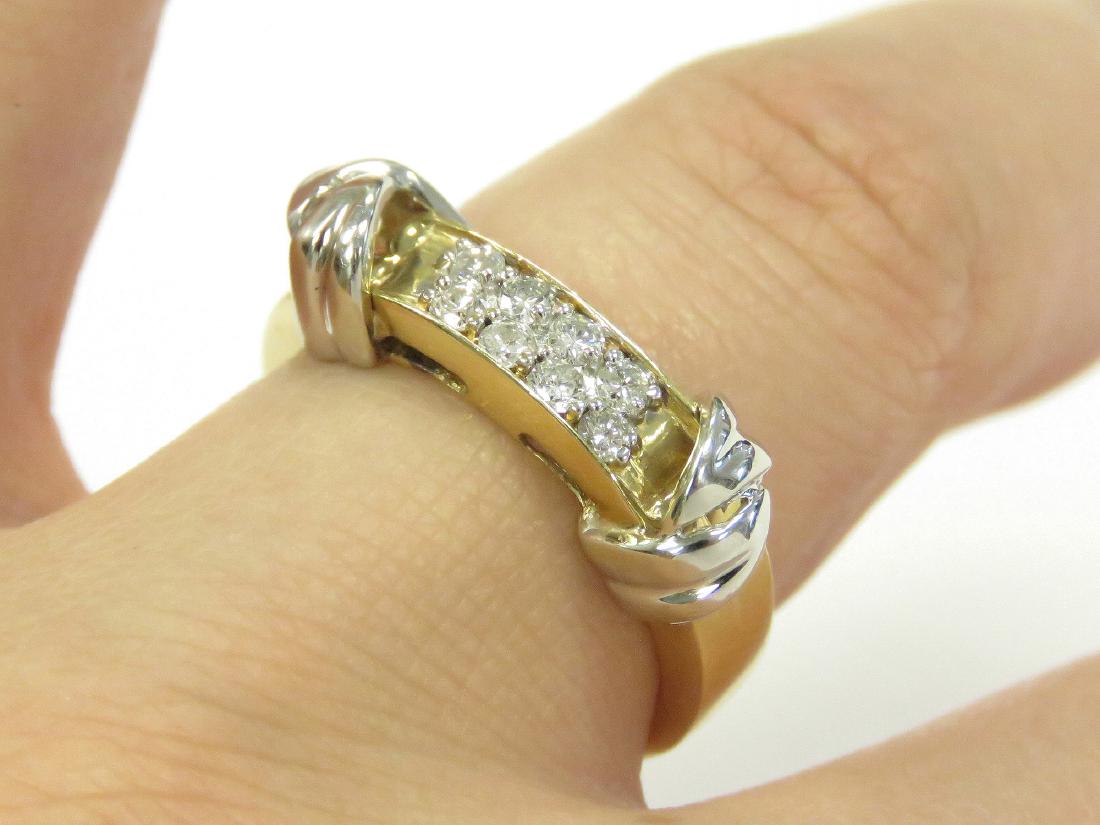14K YELLOW/WHITE GOLD AND DIAMOND RING SET WITH (8) (1 of 4)