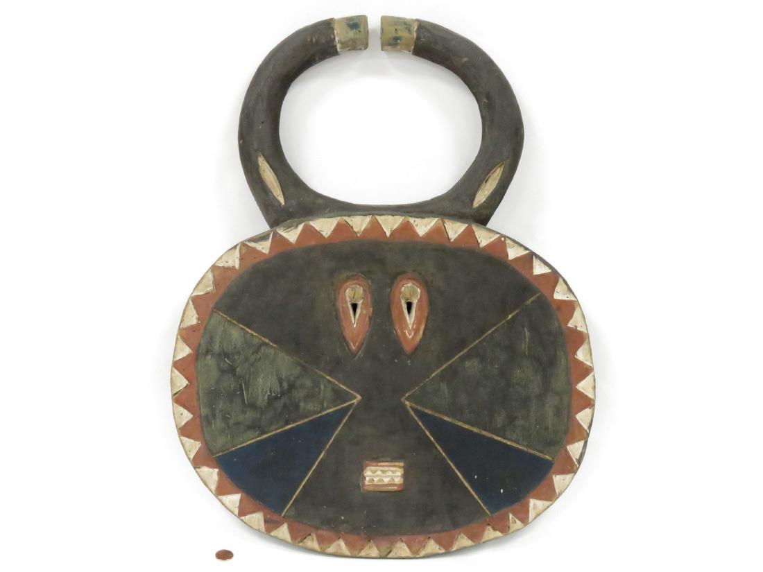 BAULE, IVORY COAST, CARVED AND PAINTED (KPLEKPLE) MASK. (1 of 3)