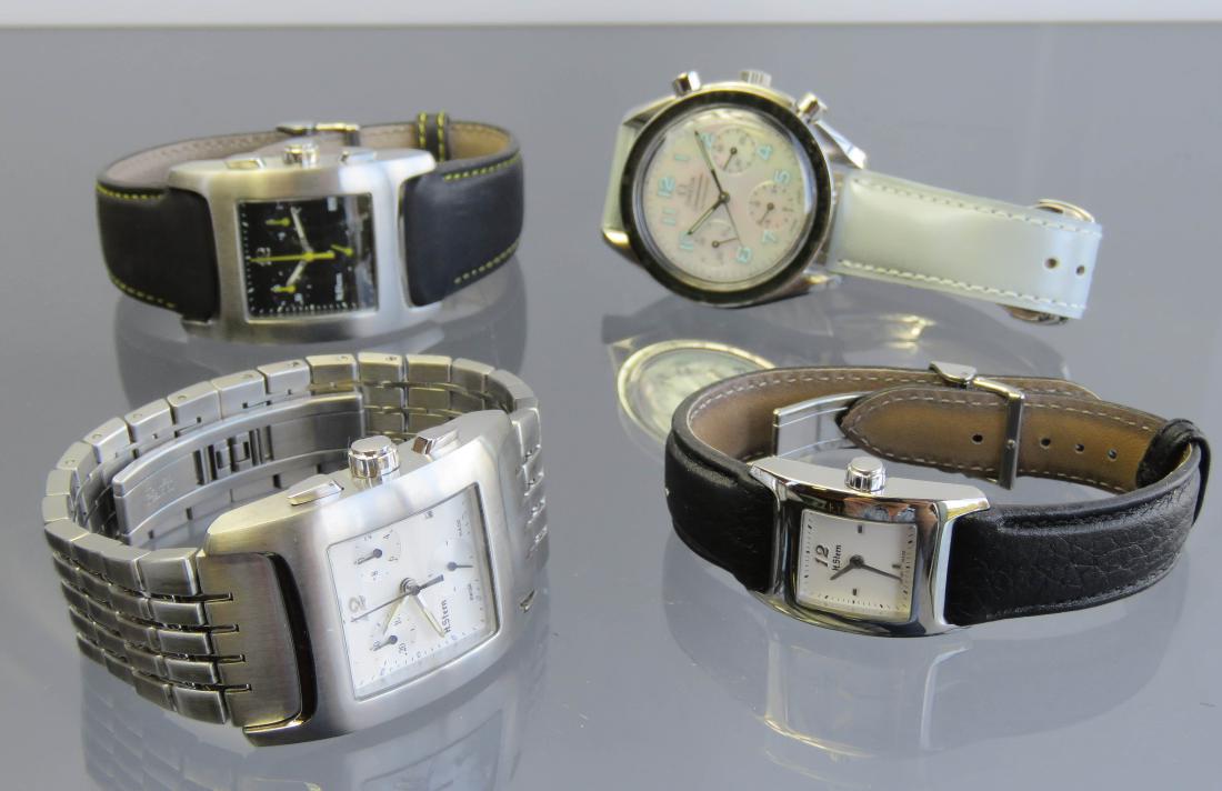 LOT (4) DESIGNER STYLE QUARTZ WRISTWATCHES INCLUDING H. (1 of 1)