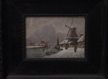 OIL ON PANEL, SIGNED HERMAN RITTER