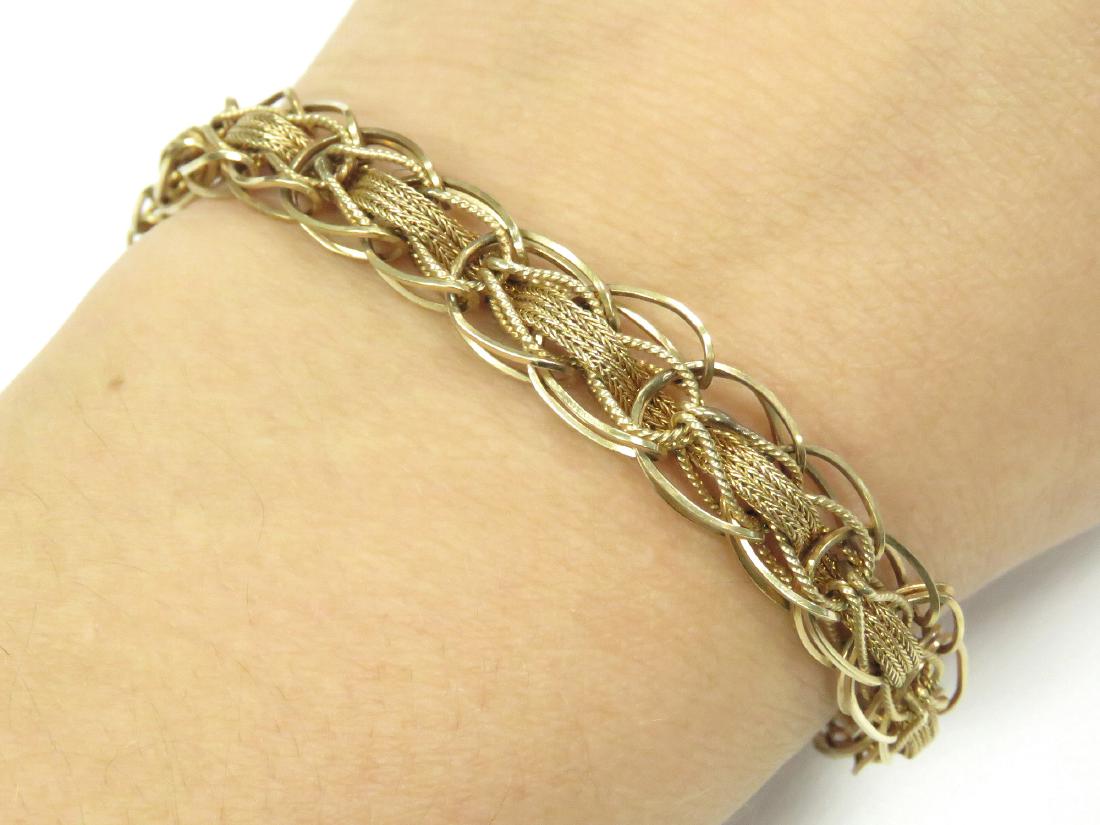 14K YELLOW GOLD CHARM BRACELET. LENGTH 7"; 14.59 GRAMS (1 of 2)