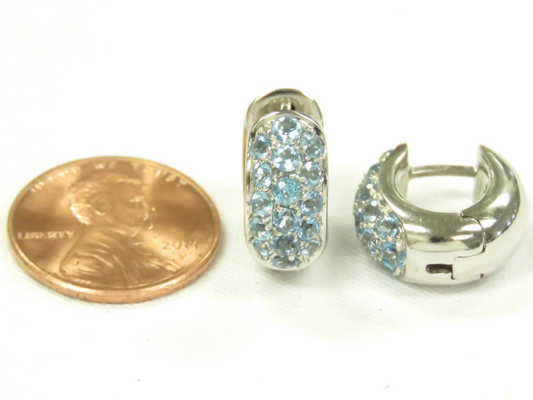 PAIR ITALIAN 18K WHITE GOLD PIERCED CLIP-BACK HOOP (1 of 1)