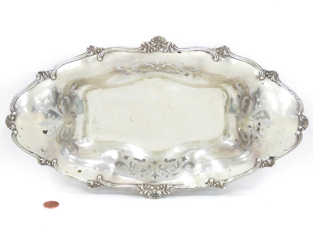 SIMON BROS. STERLING RETICULATED OVAL BREAD TRAY, (1 of 4)