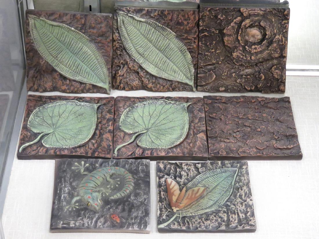 LOT (8) SURVING STUDIOS HIGH RELIEF CERAMIC TILES (1 of 2)