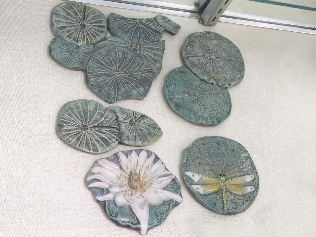 LOT (8) SURVING STUDIOS HIGH RELIEF CERAMIC TILES (1 of 2)