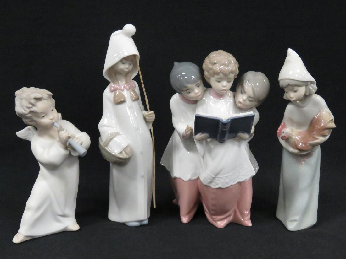 LOT (4) LLADRO INCLUDING ANGEL, CHOIR BOYS, SHEPHERD (1 of 1)