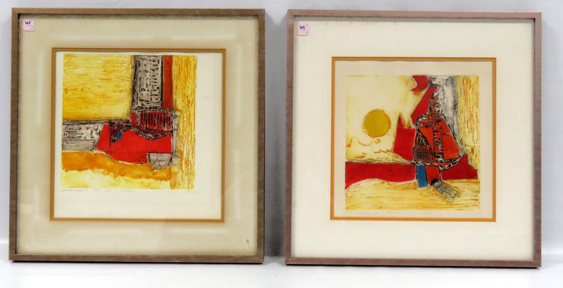 AMERICAN SCHOOL (20TH CENTURY), LOT (2) EMBOSSED (1 of 3)