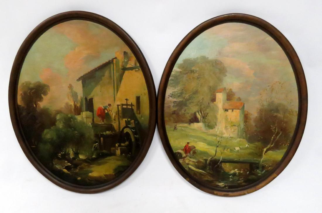 CONTINENTAL SCHOOL (20TH CENTURY), LOT (2) OIL ON (1 of 2)