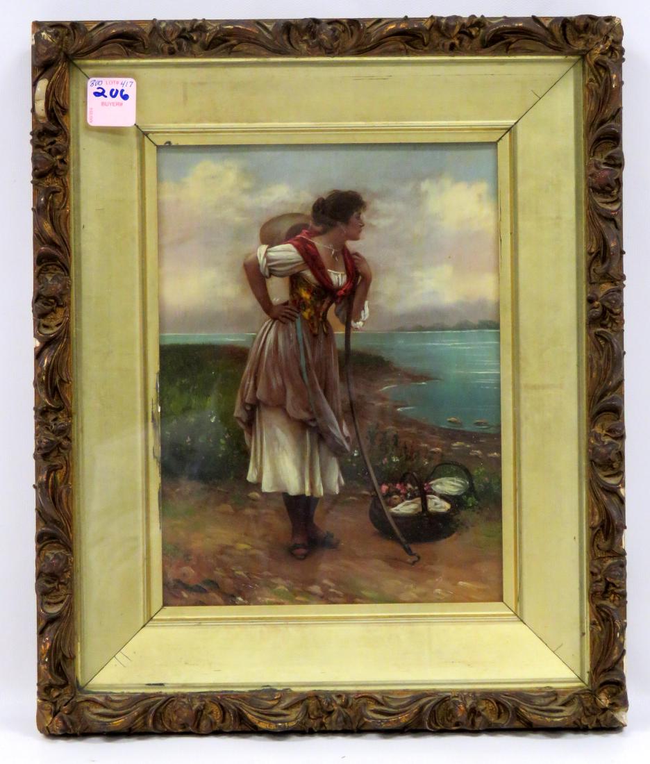 GERMAN SCHOOL (19/20TH CENTURY), OIL ON OVER PRINTED (1 of 1)