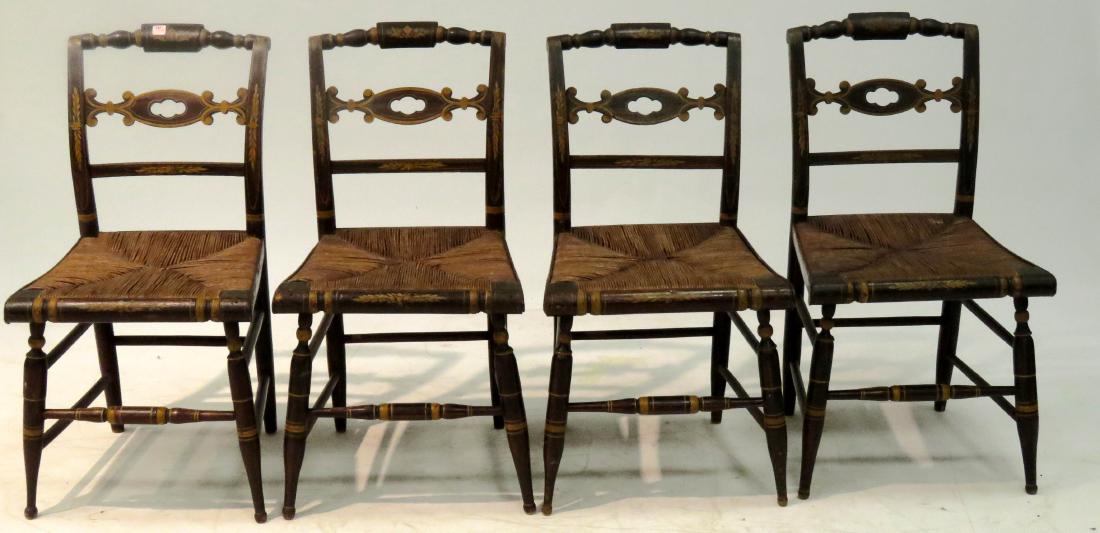 SET (4) BALTIMORE PAINTED FANCY SIDE CHAIRS, 19TH (1 of 1)