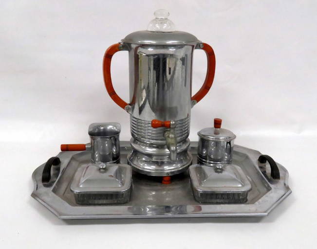 Vintage Farber Bros Krome Kraft Coffee Set With