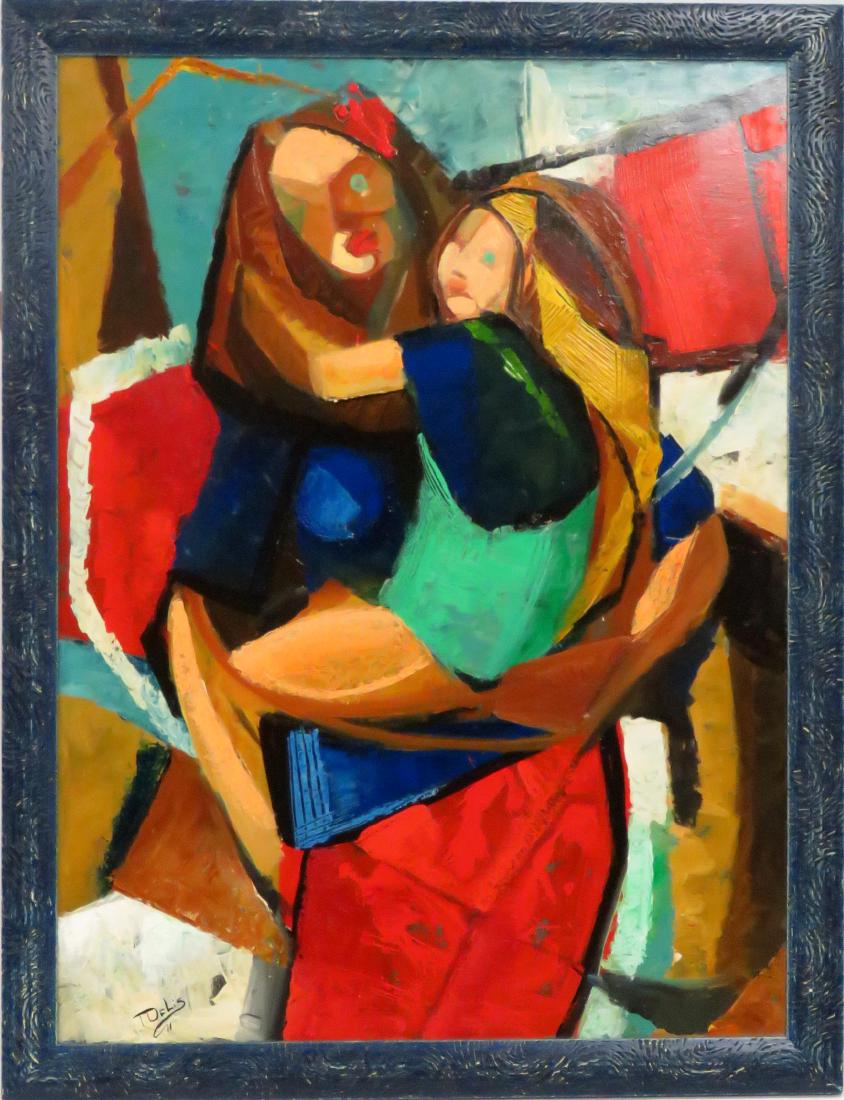 AMERICAN SCHOOL (20TH CENTURY), OIL ON CANVAS, ABSTRACT (1 of 1)