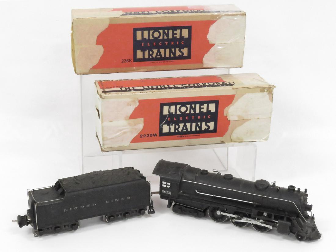 LIONEL ENGINE #226E & TENDER #2226W WITH BOXES (1 of 3)