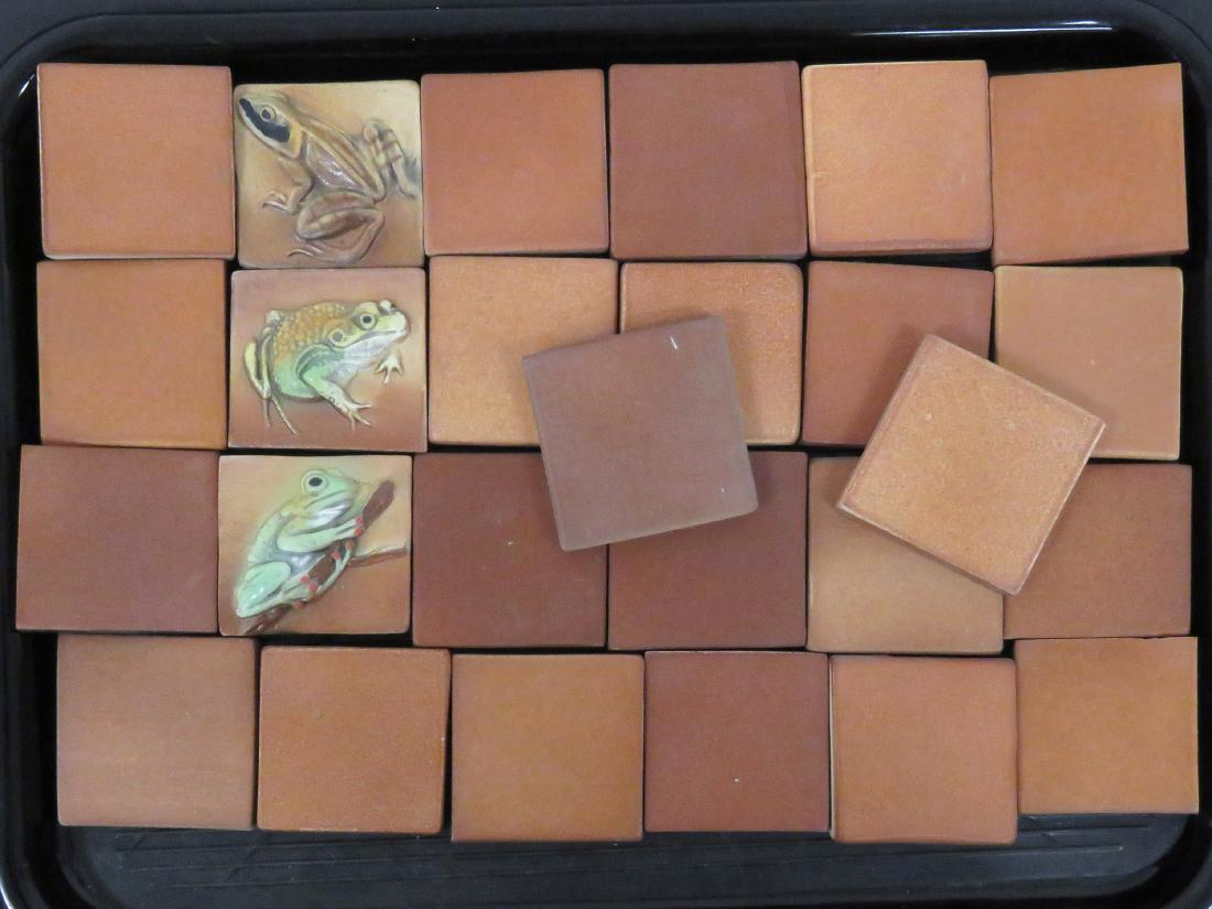 SURVING STUDIO'S HIGH RELIEF CERAMIC TILES, (3) 2" (1 of 2)