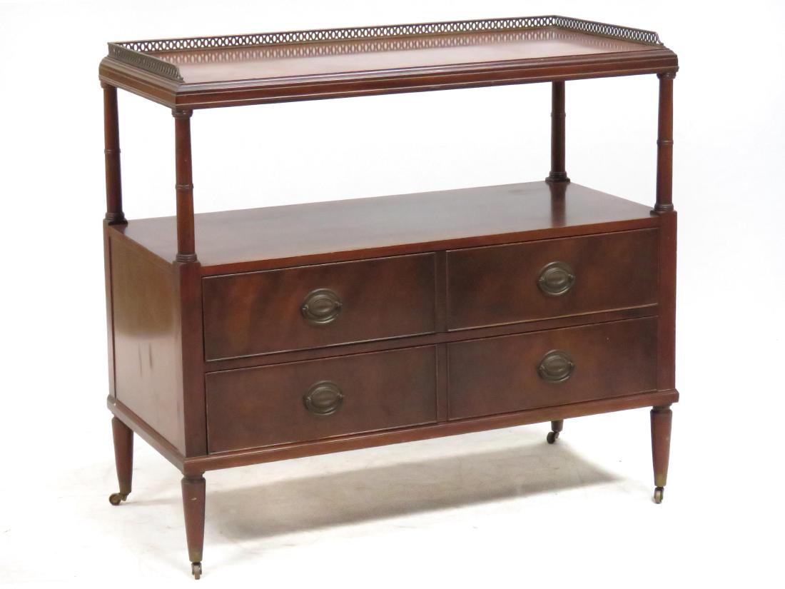 FEDERAL STYLE CARVED MAHOGANY BUFFET WITH BRASS (1 of 6)