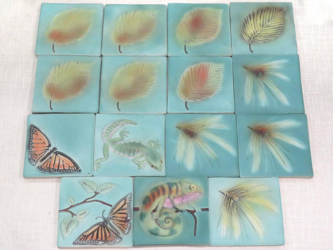 LOT (15) SURVING STUDIOS HIGH RELIEF CERAMIC TILES (1 of 2)