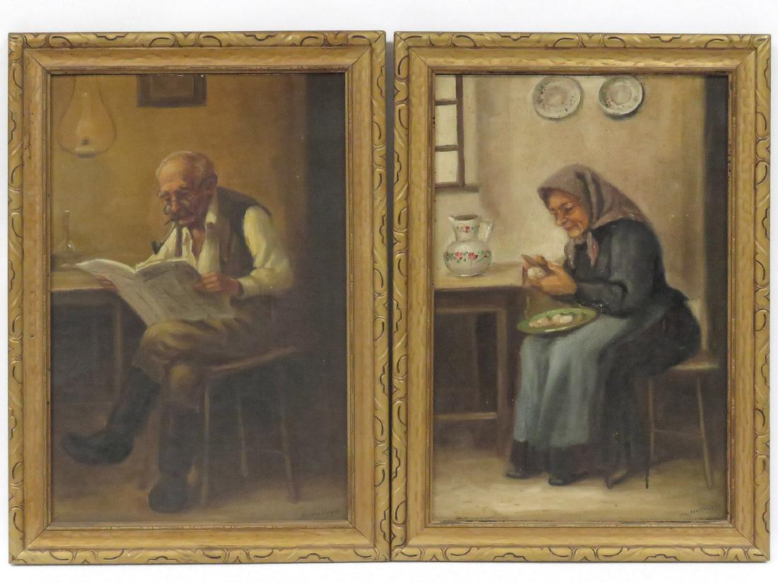 KALMAN MESTERHAZY (HUNGARY 1857-1898), PAIR OIL ON (1 of 5)