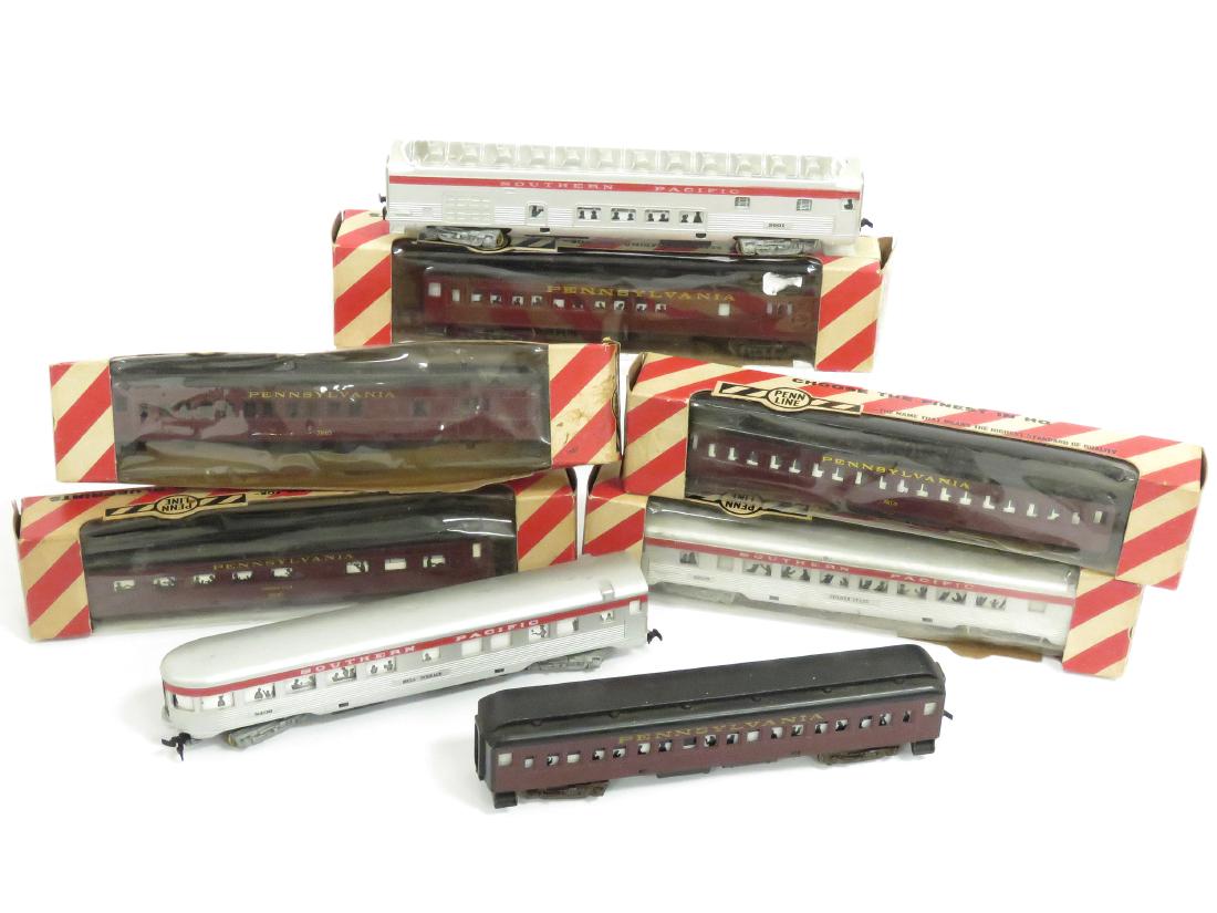 LOT (8) PENN LINE HO SCALE PASSENGER CARS (1 of 1)