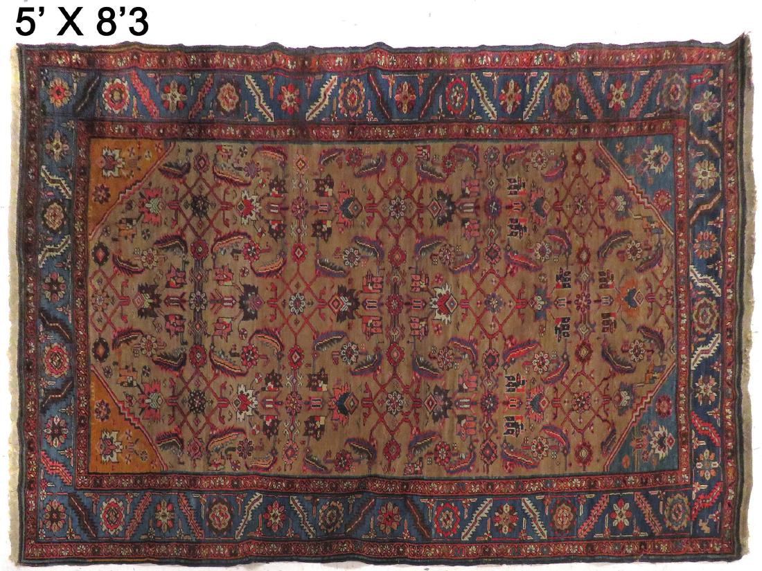 ANTIQUE SHIRVAN CAUCASIAN CORRIDOR RUG, SIGNED. 5 X (1 of 4)