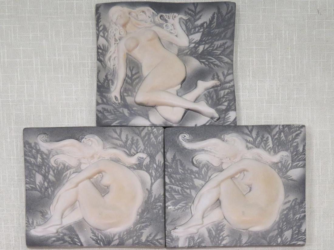LOT (3) SURVING STUDIO'S HIGH RELIEF CERAMIC TILES, (1 of 1)