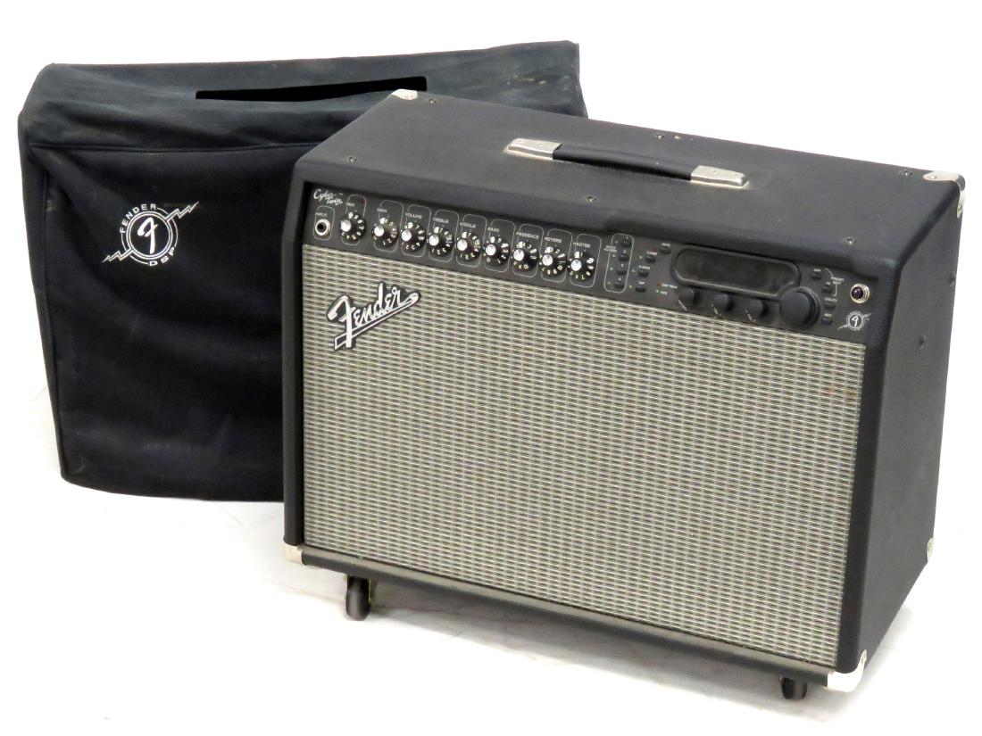 FENDER CYBER-TWIN AMPLIFIER, PR-393 WITH FOOT SWITCHES (1 of 3)