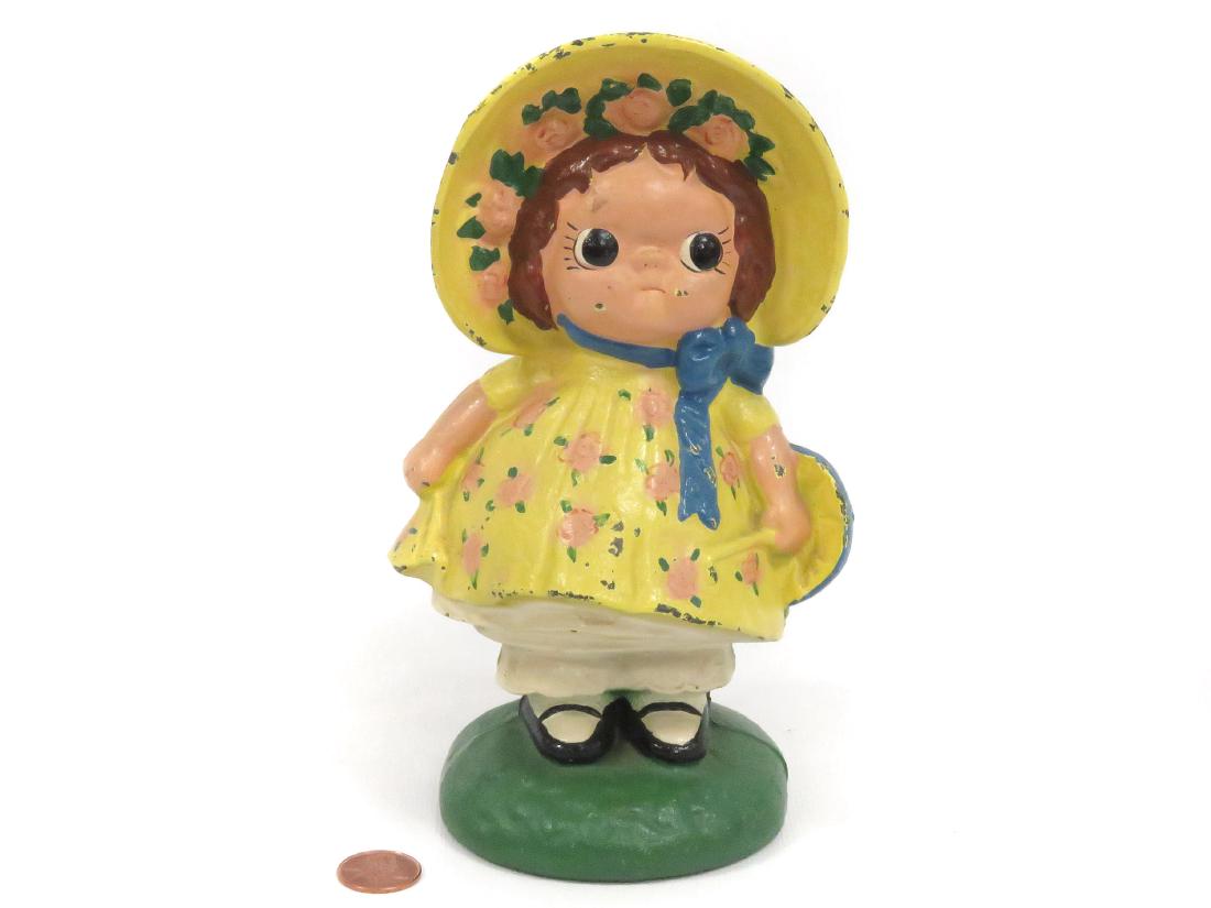 SUNBONNET SUE (DOLLY DIMPLE), PAINTED CAST IRON (1 of 3)