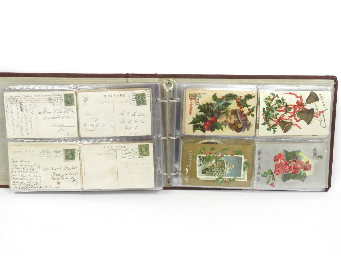 ALBUM (123) ASSORTED VINTAGE HOLIDAY POSTCARDS (1 of 8)