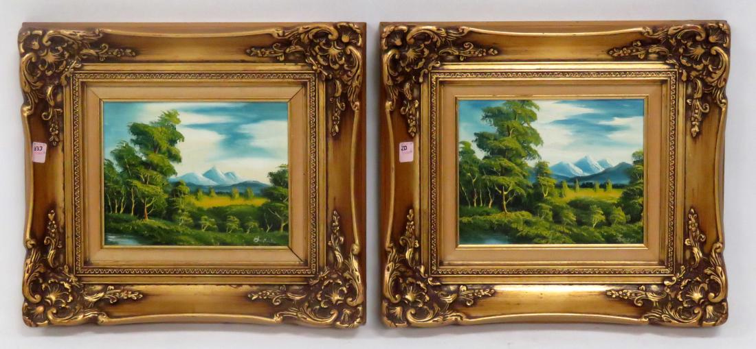 CONTINENTAL SCHOOL (20TH CENTURY), PAIR OIL ON CANVAS, (1 of 1)