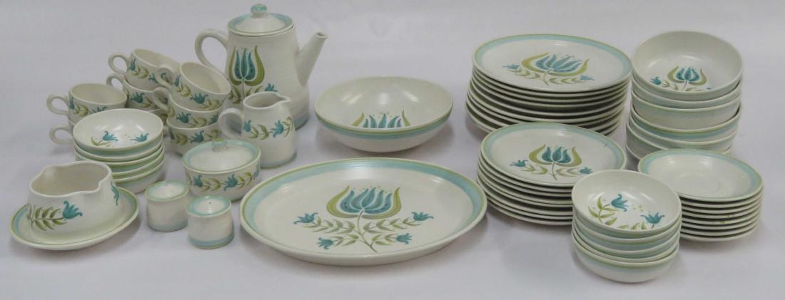 SET FRANCISCAN EARTHEN WARE SERVICE FOR (10) WITH (1 of 2)