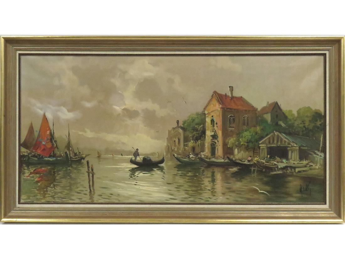 ANTONIO DE VITY (ITALIAN 1901-1993) OIL ON CANVAS, (1 of 4)