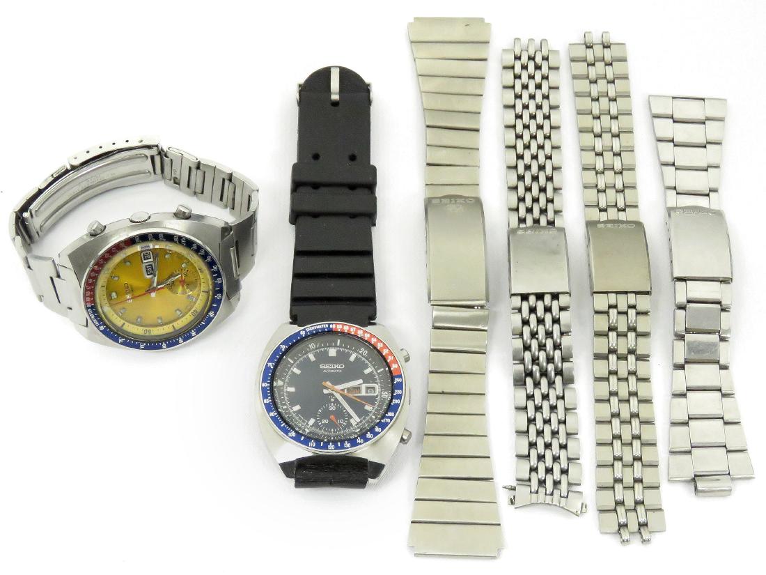 LOT (6) SEIKO INCLUDING (2) VINTAGE STAINLESS POGUE (1 of 2)