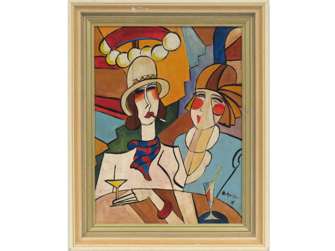 HUNGARIAN SCHOOL (20TH CENTURY), OIL ON CARDBOARD, (1 of 3)