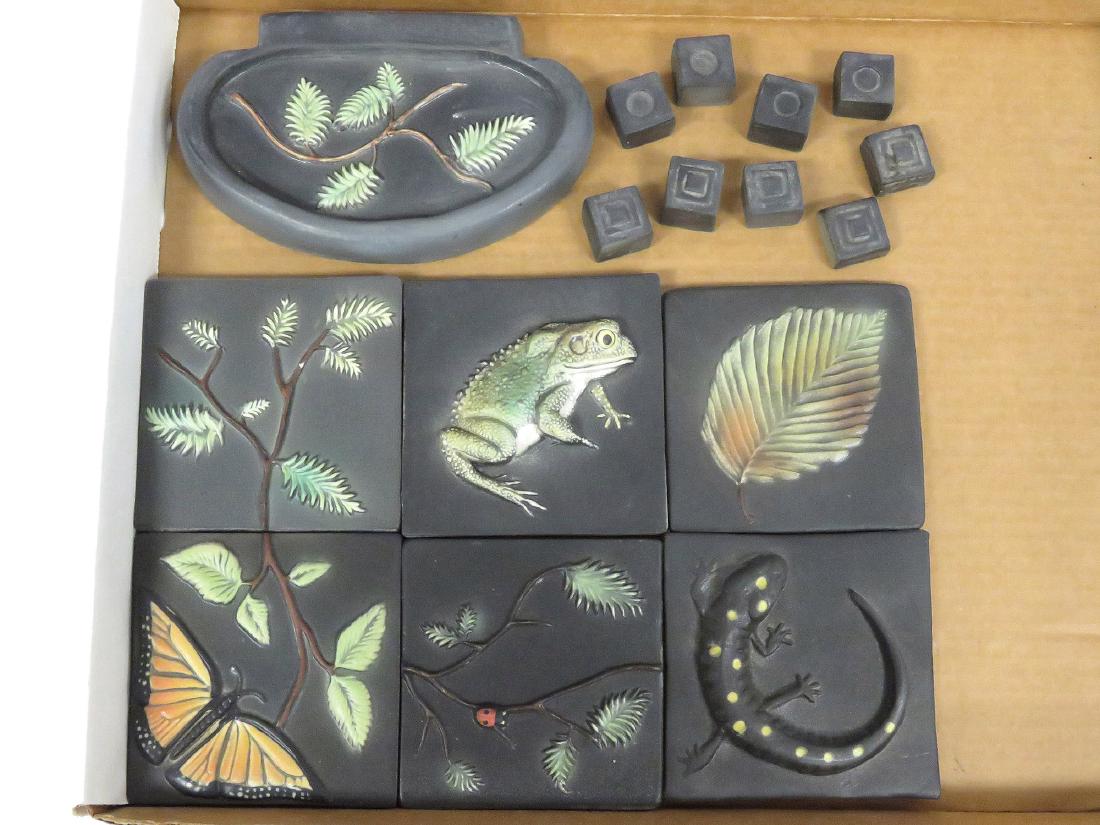 LOT (16) SURVING STUDIOS HIGH RELIEF CERAMIC TILES (1 of 2)