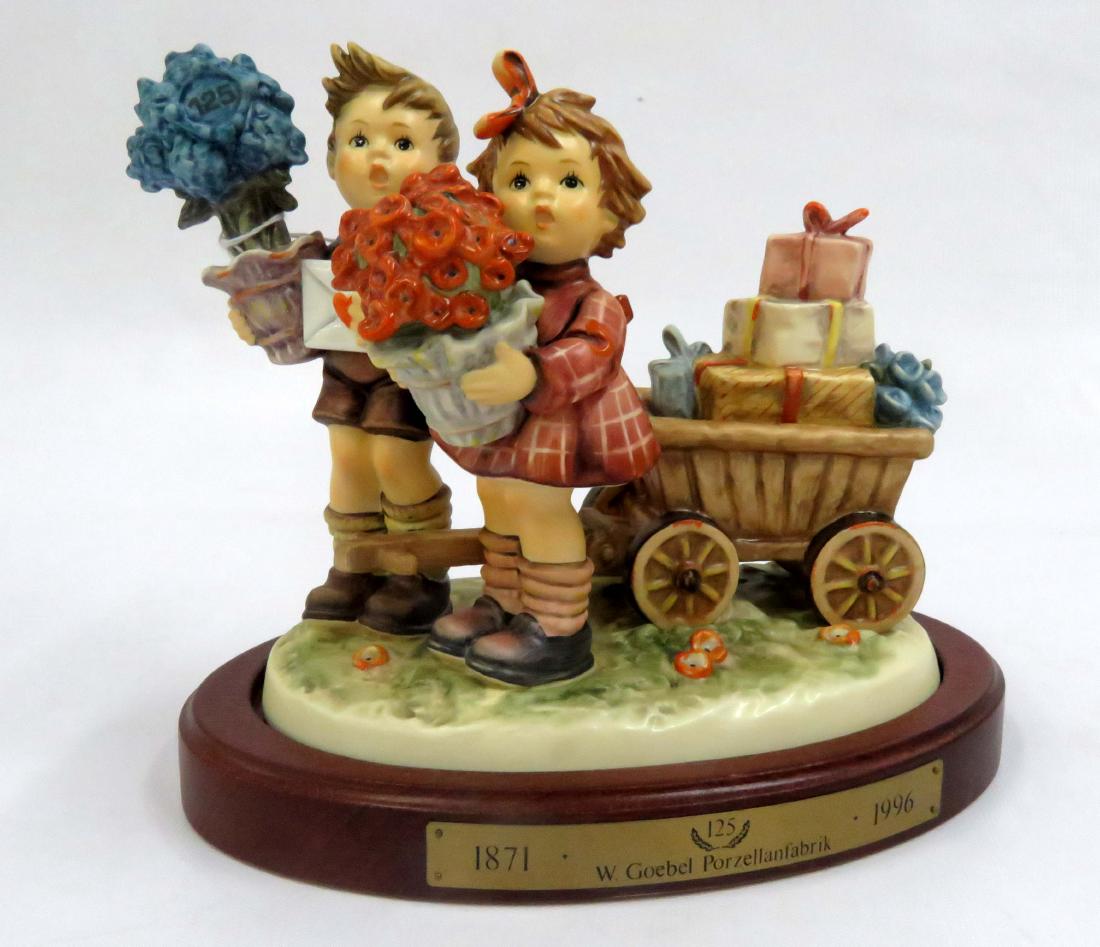 HUMMEL, LOVE'S BOUNTY, #751, GOEBEL MARK 1996 (125TH: HUMMEL, LOVE'S BOUNTY, #751, GOEBEL MARK 1996 (125TH ANNIVERSARY). HEIGHT 7"