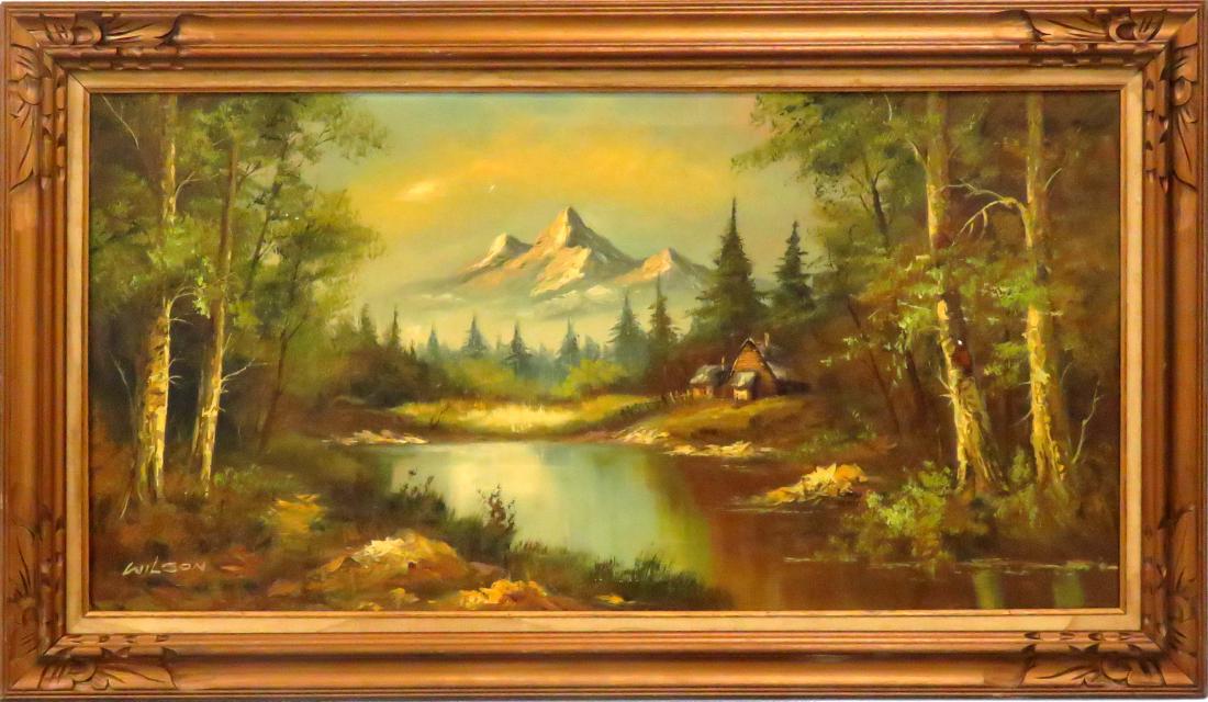 AMERICAN SCHOOL (20TH CENTURY), OIL ON CANVAS, MOUNTAIN (1 of 1)