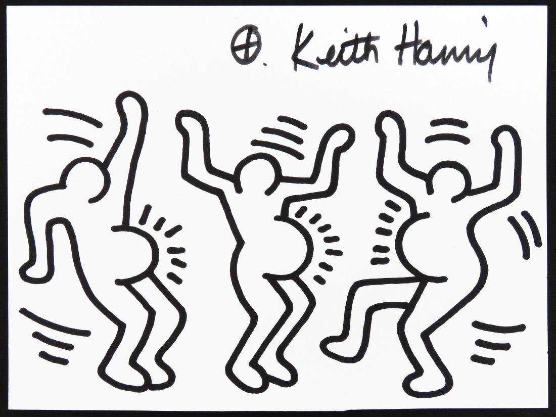 AFTER KEITH HARING, MARKER ON PAPER, PREGNANT FIGURES (1 of 3)