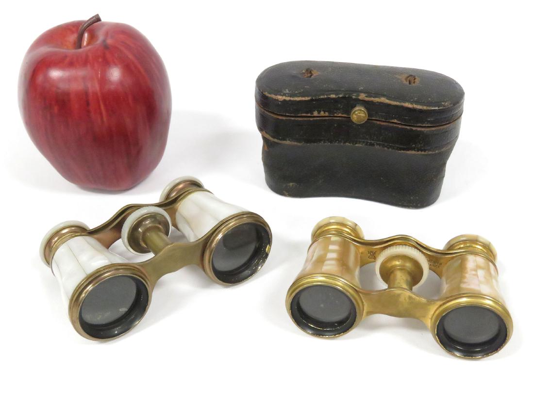 LOT (2) VINTAGE MOTHER-OF-PEARL OPERA GLASSES INCLUDING (1 of 4)