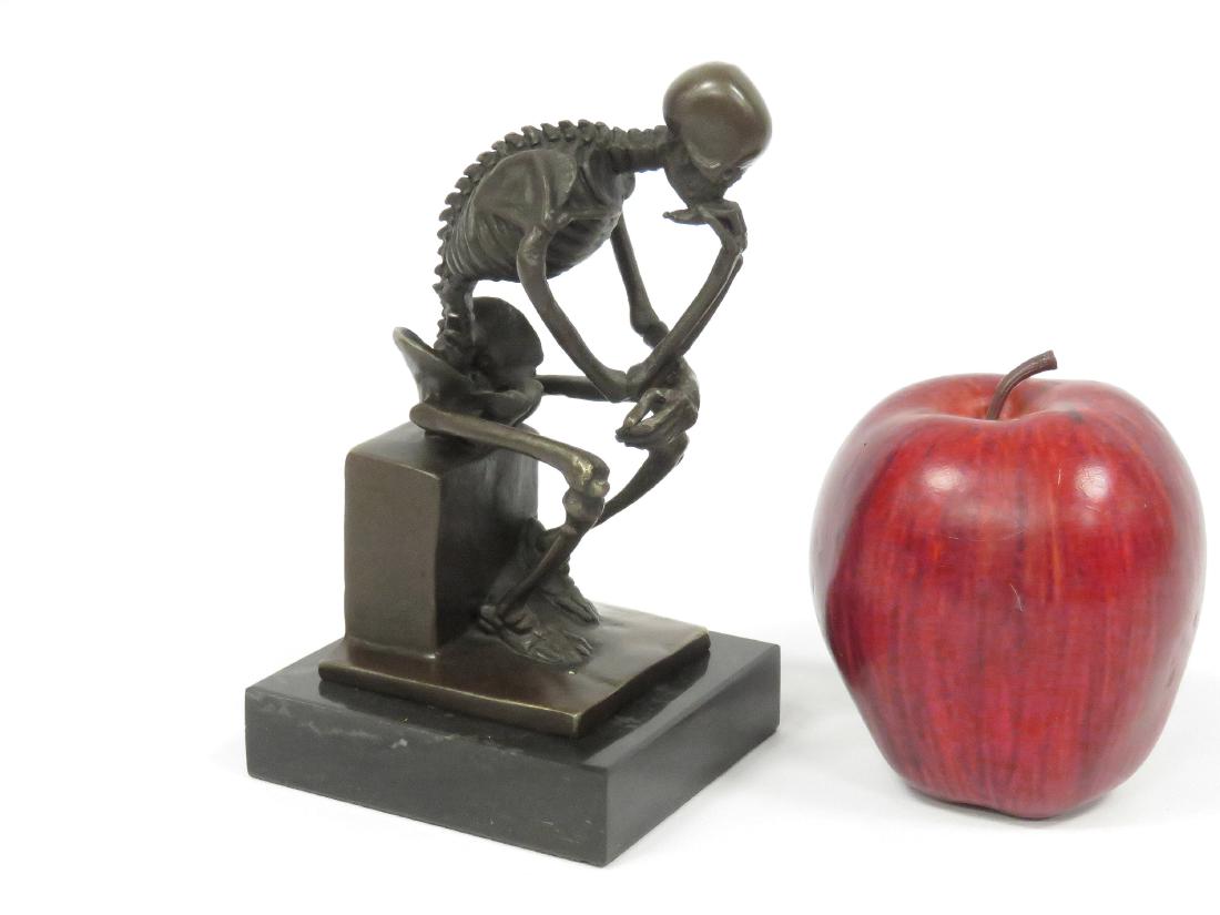 SIGNED MIGUEL LOPEZ (MILO), BRONZE SKELETON. HEIGHT 6" (1 of 3)