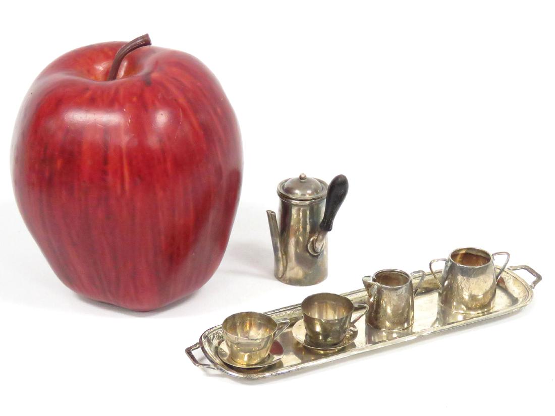 BIRMINGHAM STERLING MINIATURE TEA SERVICE (8/PIECES), (1 of 4)