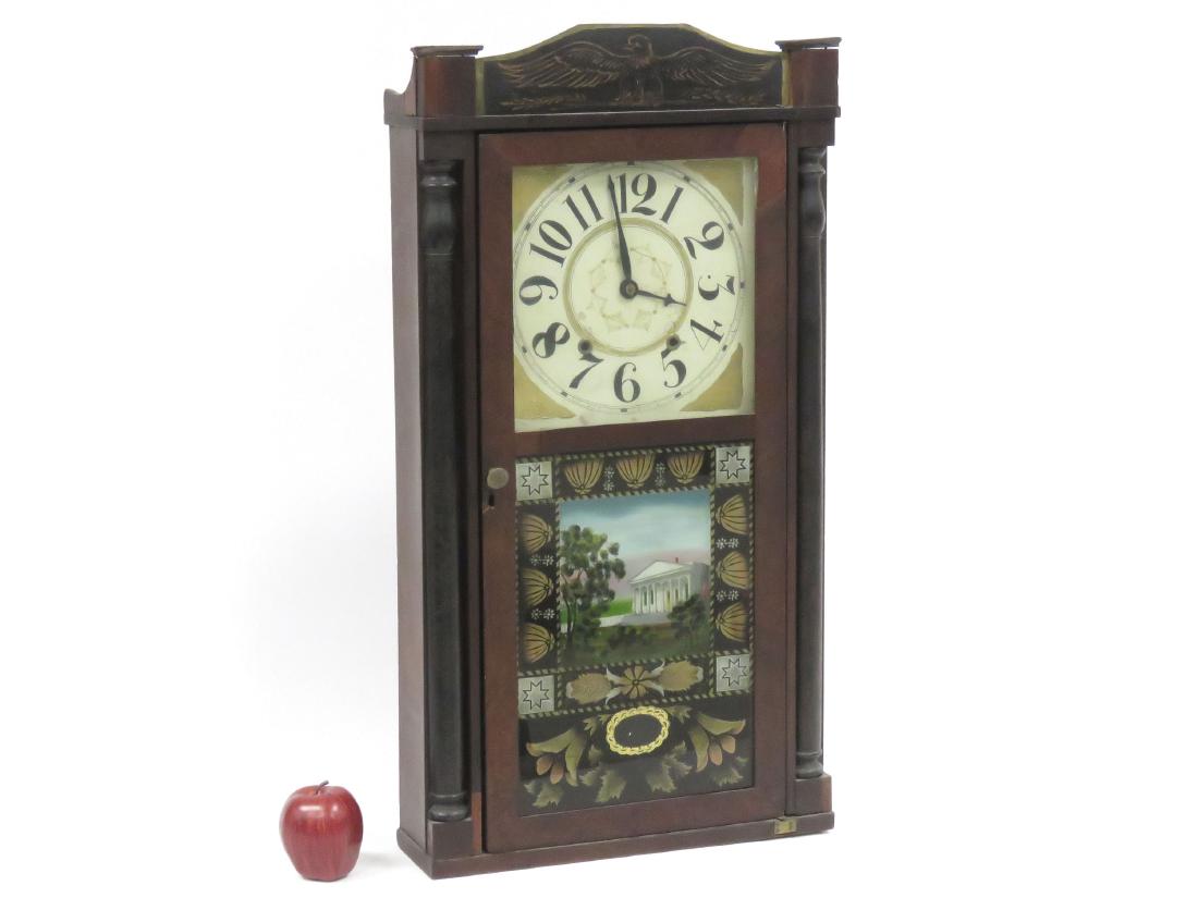 RILEY WHITING STENCILED MAHOGANY CASE, WOODEN WORKS (1 of 3)