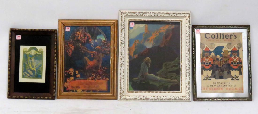 LOT (4) MAXFIELD PARRISH PRINTS INCLUDING "AND NIGHT IS (1 of 1)