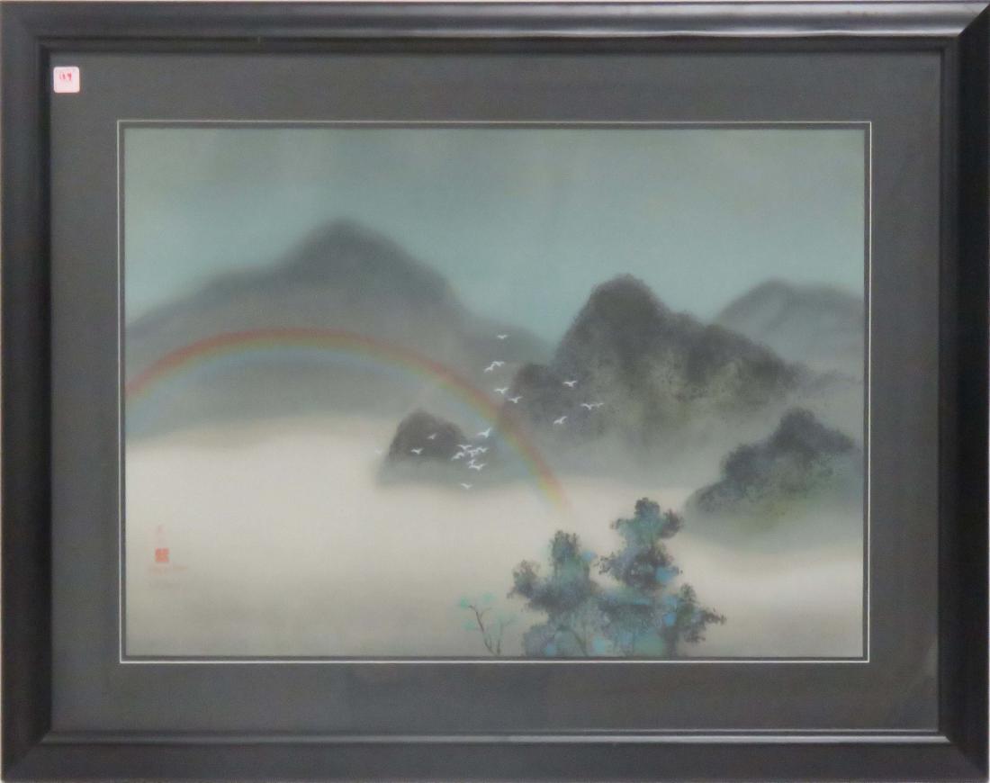 DAVID LEE (CHINA 1944-) COLORED LITHOGRAPH, ISLAND (1 of 3)