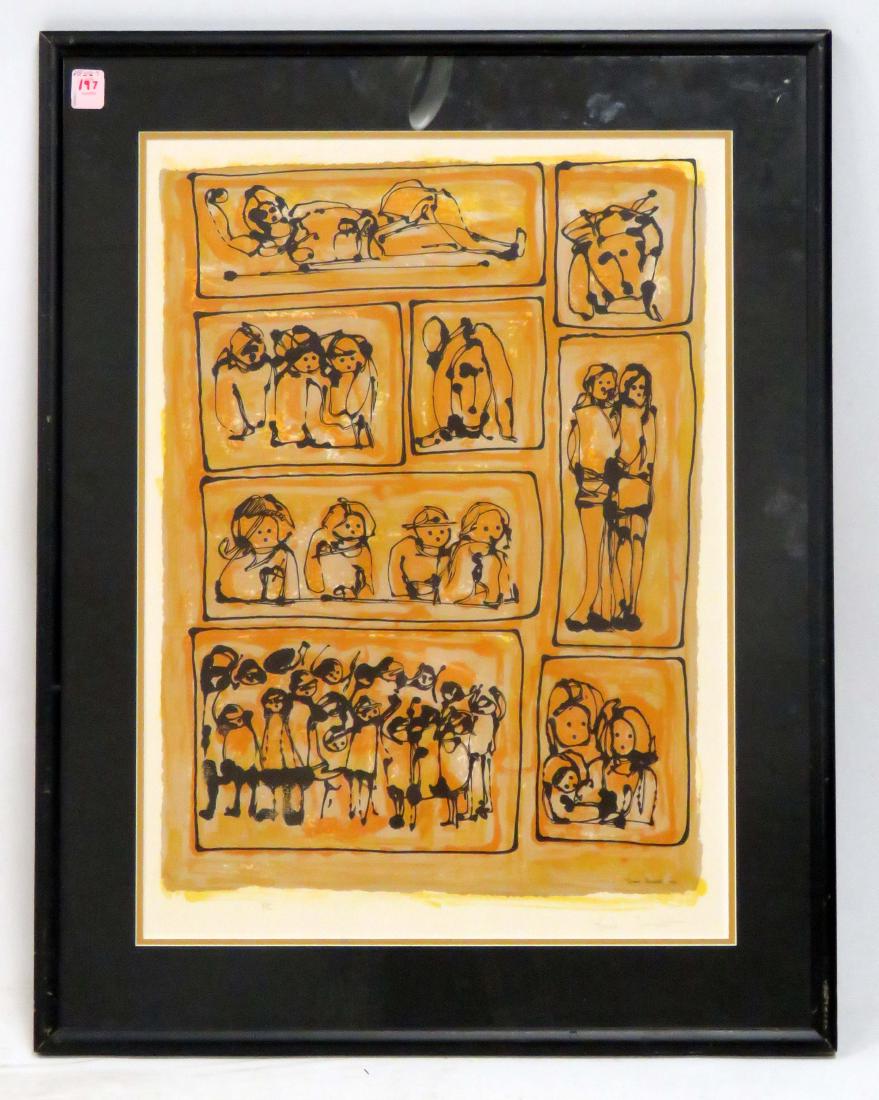 YANNI POSNAKOFF (GREEK 1933-), LITHOGRAPH, UNTITLED, (1 of 2)